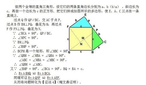 赵爽证明勾股定理的10种证明方法:邹元治证明勾股定理的10种证明方法